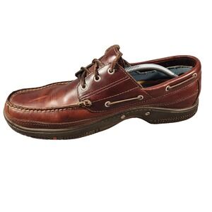 Orvis Shoes Mens Size 13 Brown Leather Boat Deck Moc Toe Casual Lace Up Comfort